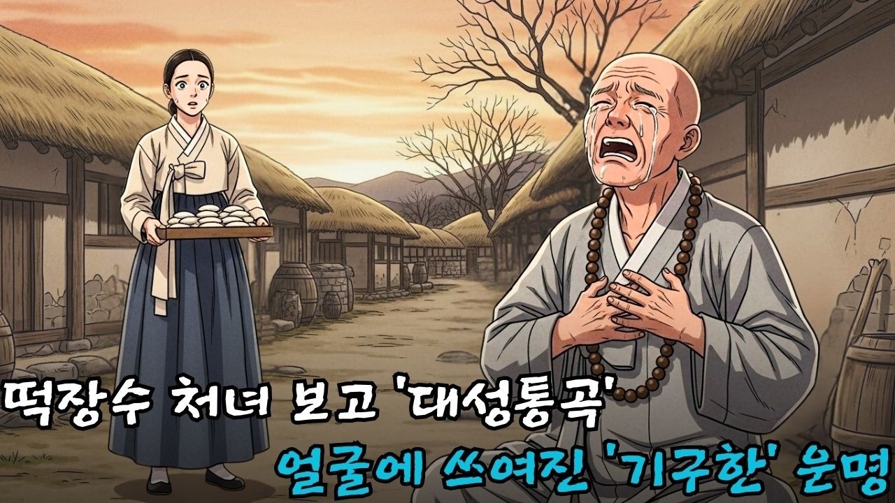 (충격) 스님이 떡장수 처녀를 보고 대성통곡한 사연, 그녀의 얼굴에 드러난 슬픈 운명은? | 민담