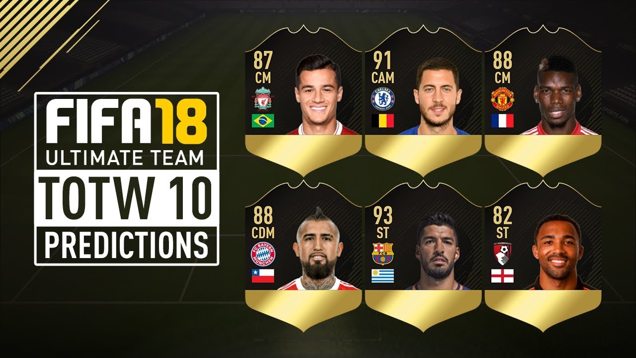 FIFA 18 TOTW 10 Predictions Ft. IF Hazard, IF Pogba, IF Vidal, IF Coutinho & More!