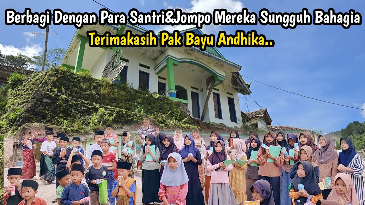 KAMPUNG YANG DULU VIRAL.. BERBAGI DENGAN PARA SANTRI MEREKA SUNGGUH BAHAGIA