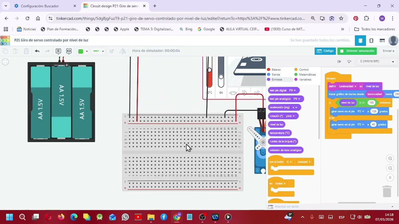 Microbit con Tinkercad P21 a P25