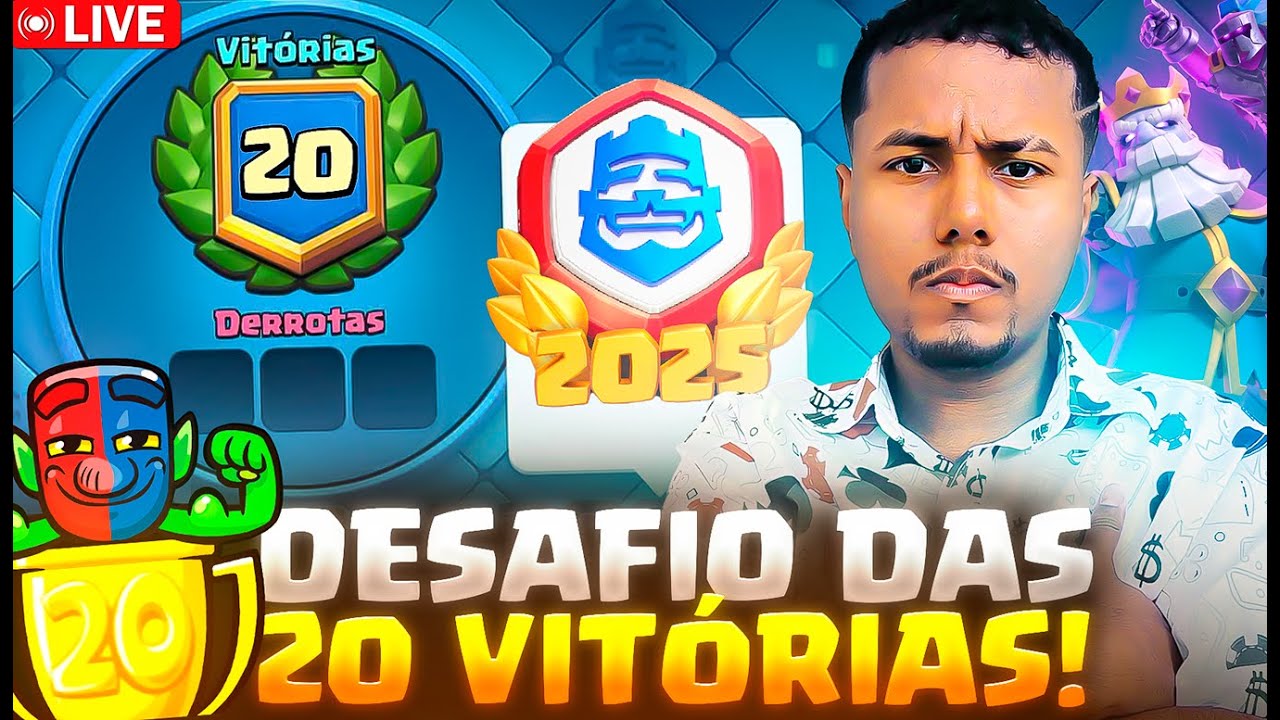 FECHANDO O DESAFIO DAS 20 VIT&Oacute;RIAS AO VIVO! CLASHG ROYALE!🔥