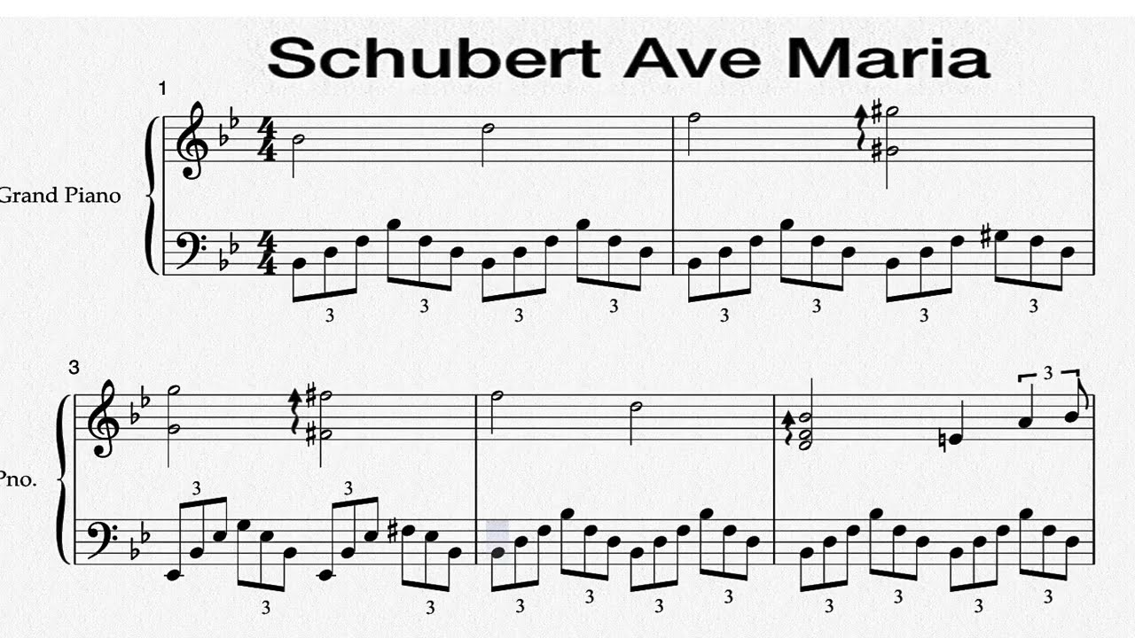 Ave Maria - Franz Schubert 《聖母頌》舒伯特 in 1825   {  sheet  music }