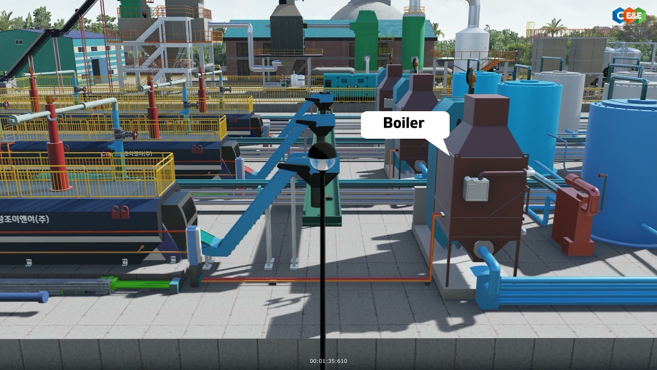 연속식 폐기물 열분해 오일 플랜트 , continuous Waste to Oil pyrolysis plant, RE100 저탄소 저감 플랜트