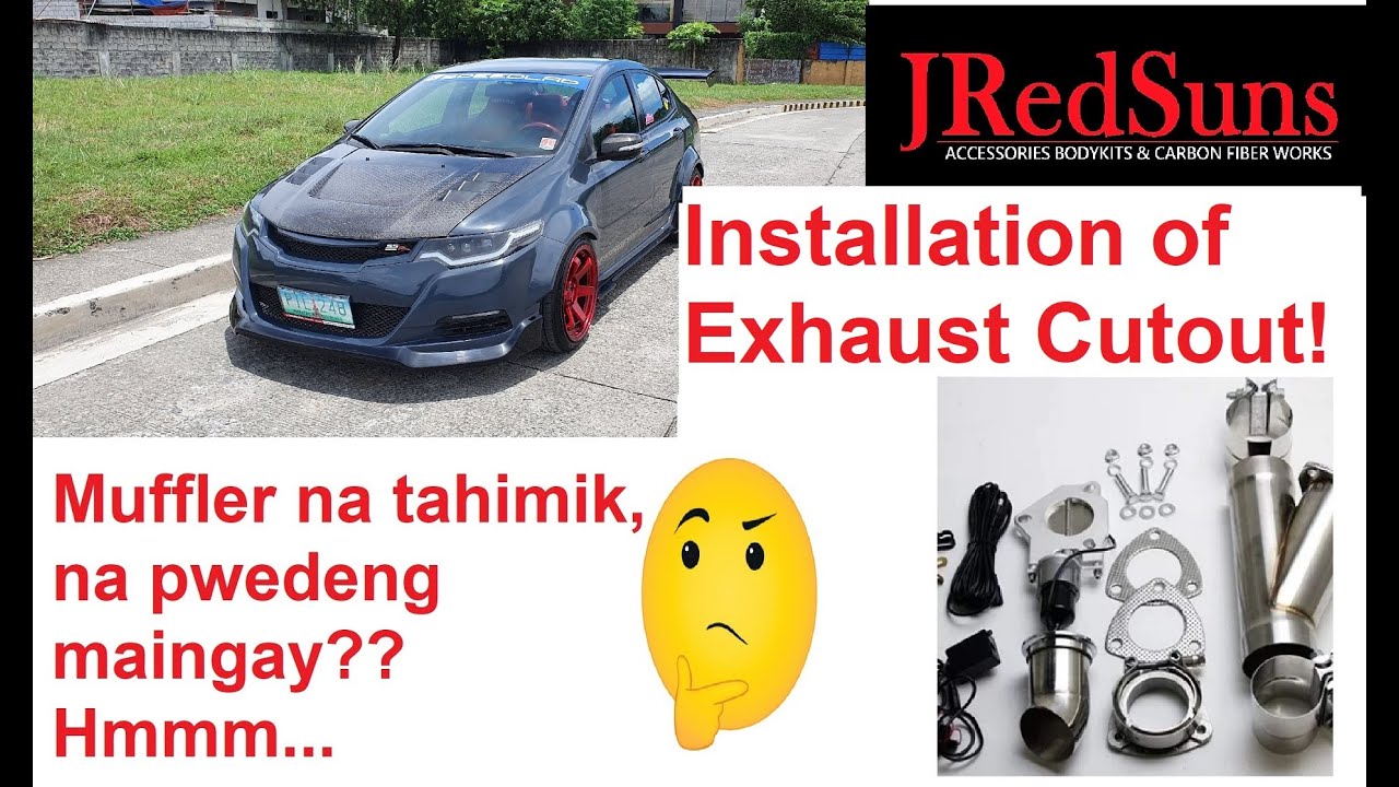 Muffler na tahimik pero maingay?? New Exhaust ni Gotham! Installation of exhaust cutout!