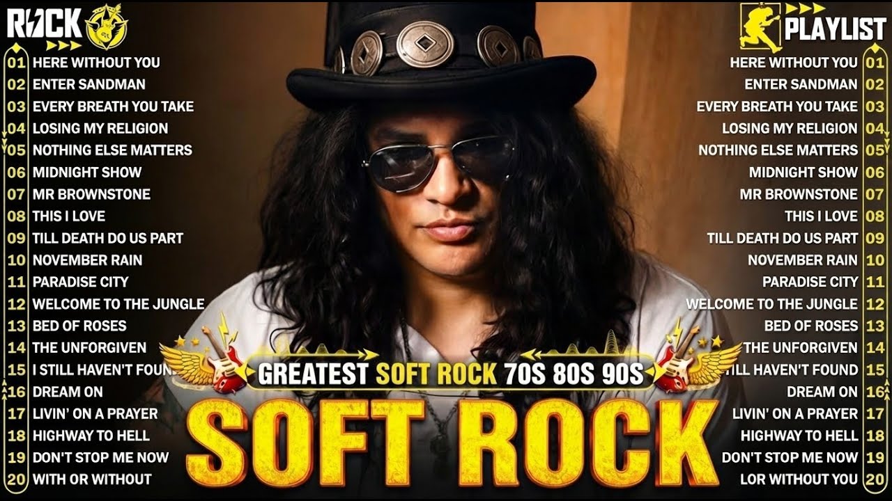 Scorpions, Aerosmith, BonJovi, Led Zeppelin | The EaglesGreatest Hits Slow Rock Ballads 70-90s