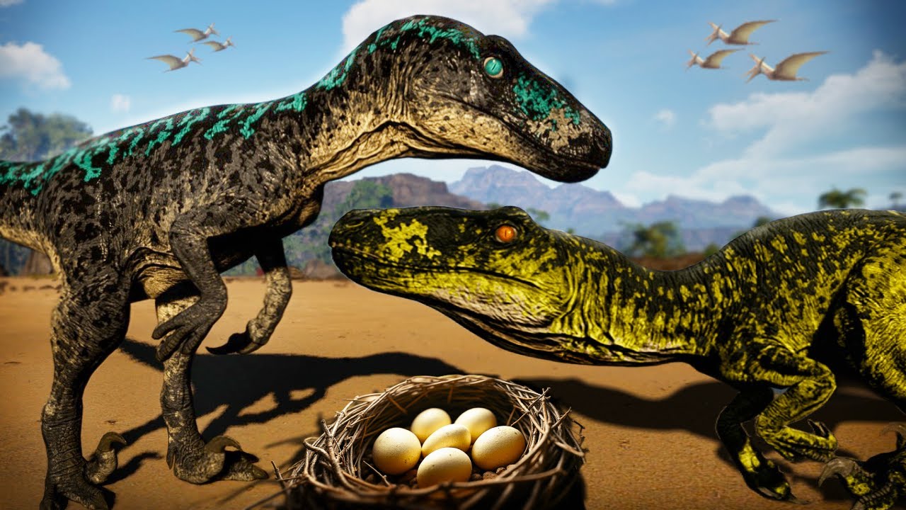 A vida das RAPTORS BLUE e DELTA! De Filhote até Adulto! The Isle Evrima