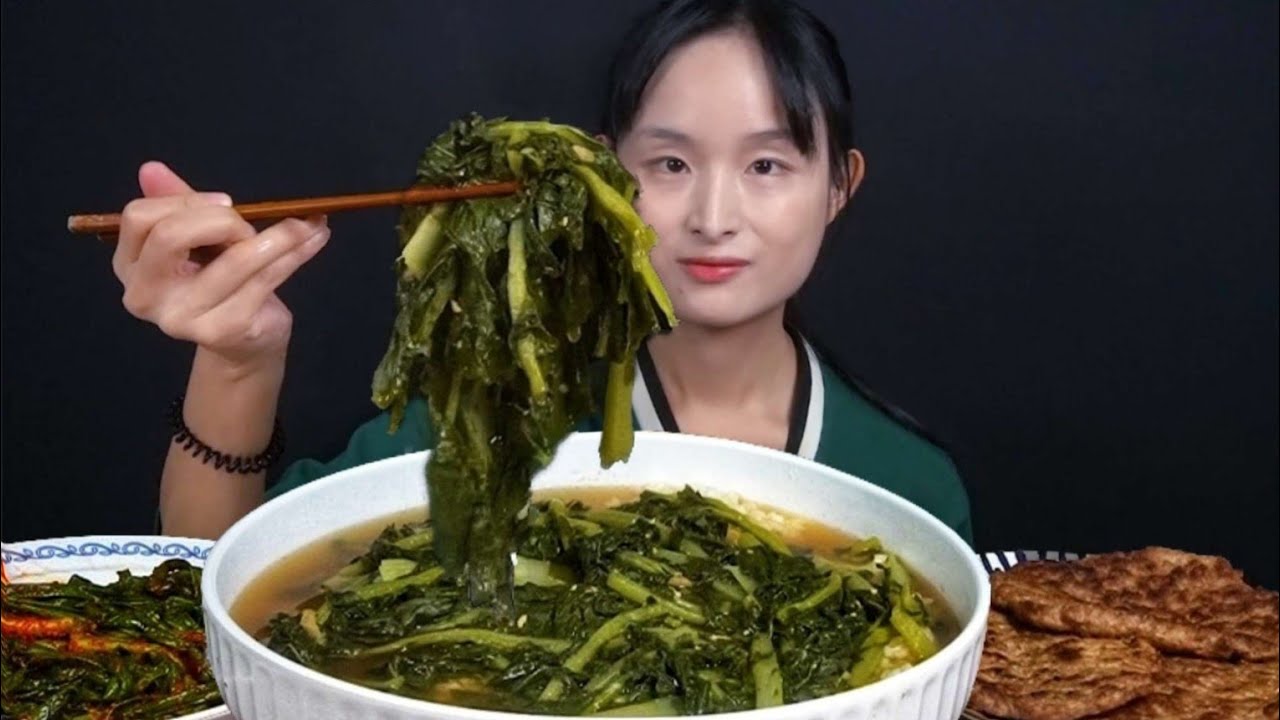 시래기된장국에 밥듬뿍 말아서 언양식불고기 파김치 먹방