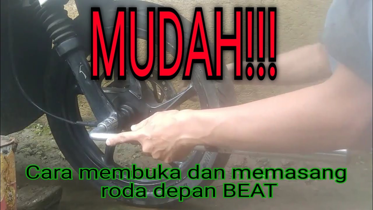 Cara bongkar roda depan motor mudah untuk pemula | honda Beat