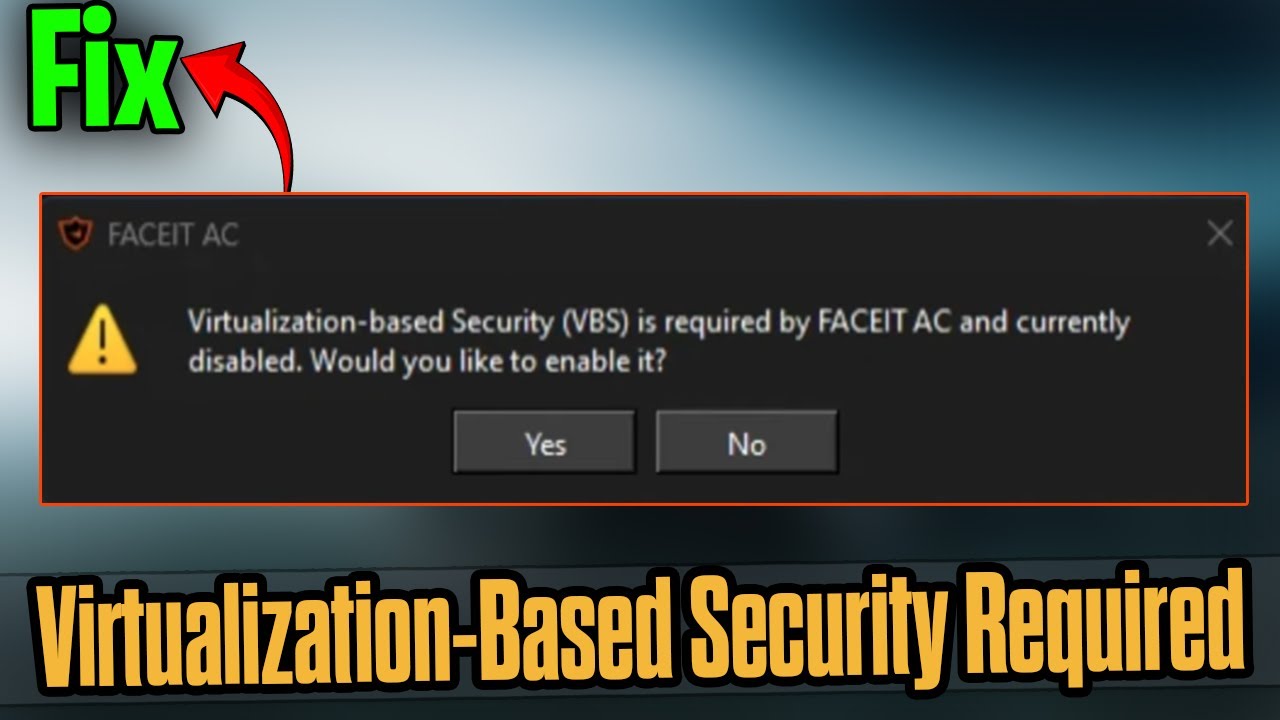 🛠️ Fix FACEIT AC VBS Error | Virtualization-Based Security Required