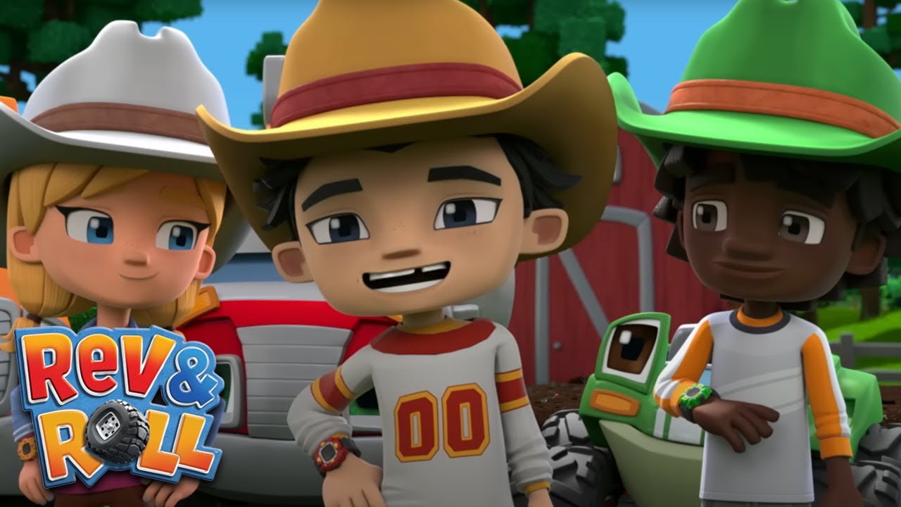 Rev & Roll 🚗Crusin' Cowboy 🚗| Rev & Roll - WildBrain