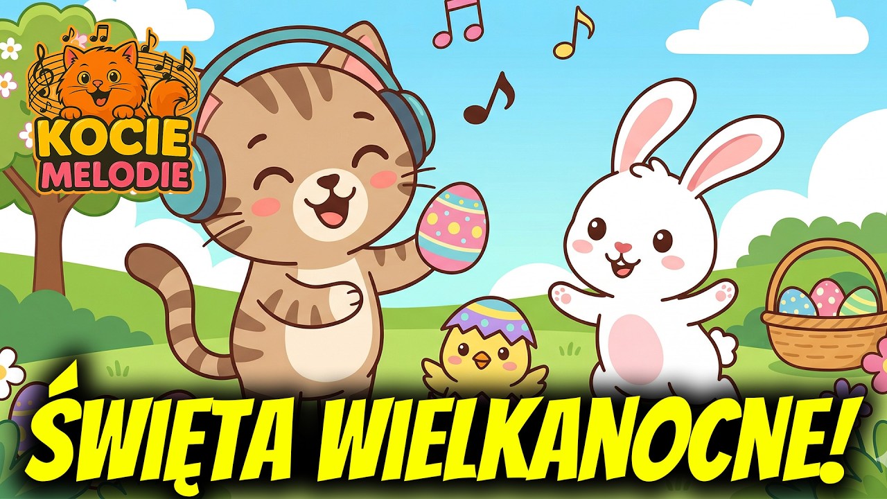 ŚWIĘTA WIELKANOCNE! 🐇🐣 WESOŁA PIOSENKA DLA DZIECI O WIELKANOCY - KOCIE MELODIE 😸🎶