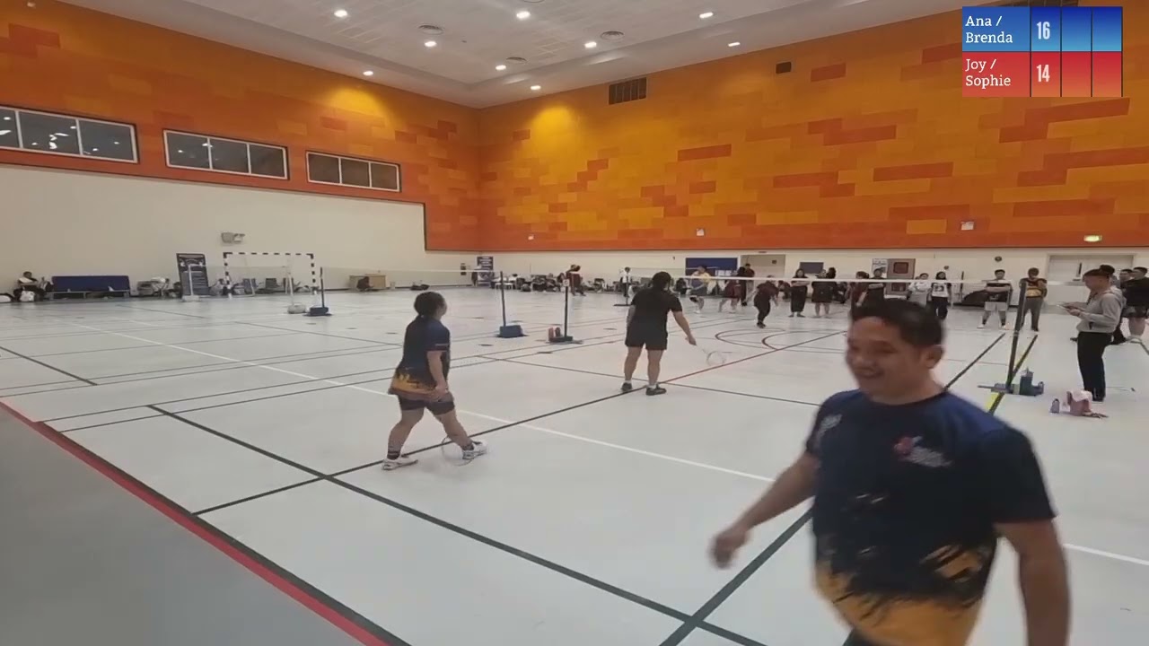 Stay-fit Badminton for a Cause, WDE championship match bet. Ana/Brenda (PSOQ) vs. Joy/Sophie (QSS)