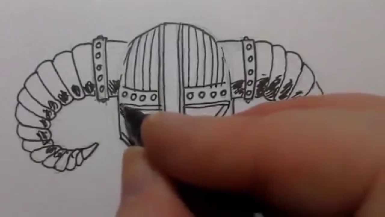 How To Draw A Skyrim Helmet
