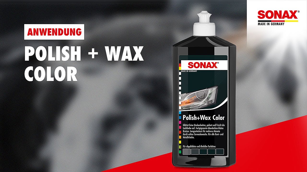 Anwendung SONAX Polish & Wax Color NanoPro Schwarz