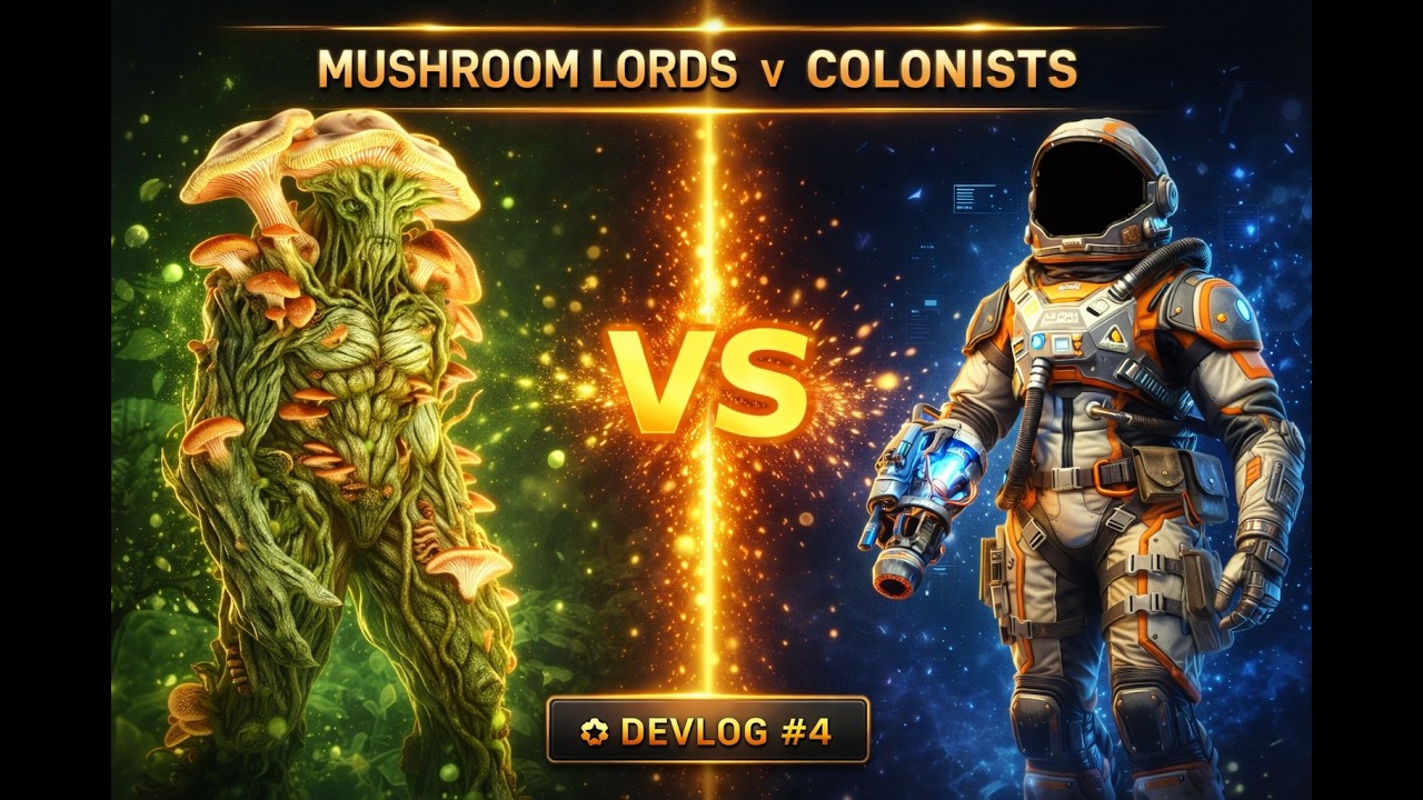 Mushroom Lords Are Attacking My Colony | Overnight Games Devlog #4