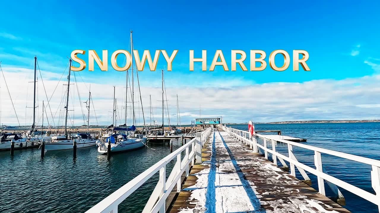 Зимняя прогулка по Гётеборгу: Порт Лонгедраг Швеция 4K