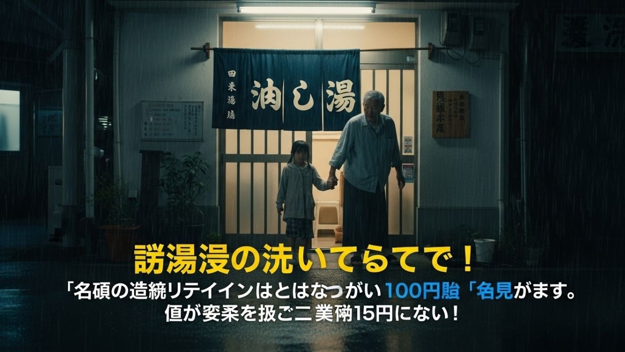 「とにかく入りな!」廃業寸前の銭湯主が100円デーの嘘で救った母娘…立ち退き当日、店の前に人だかりが【感動する話】