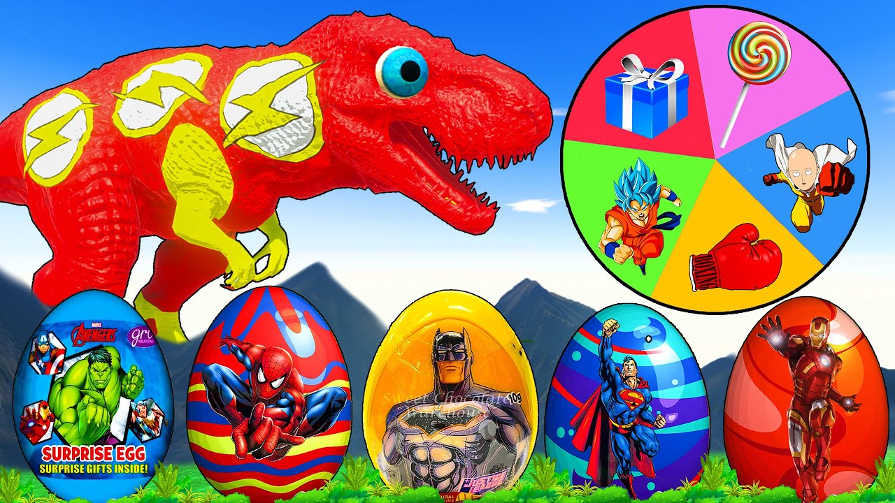All Spiderman T-Rex vs SuperHero Dinosaurs Battle in Jurassic World - Tyrannosaurus rex Animation
