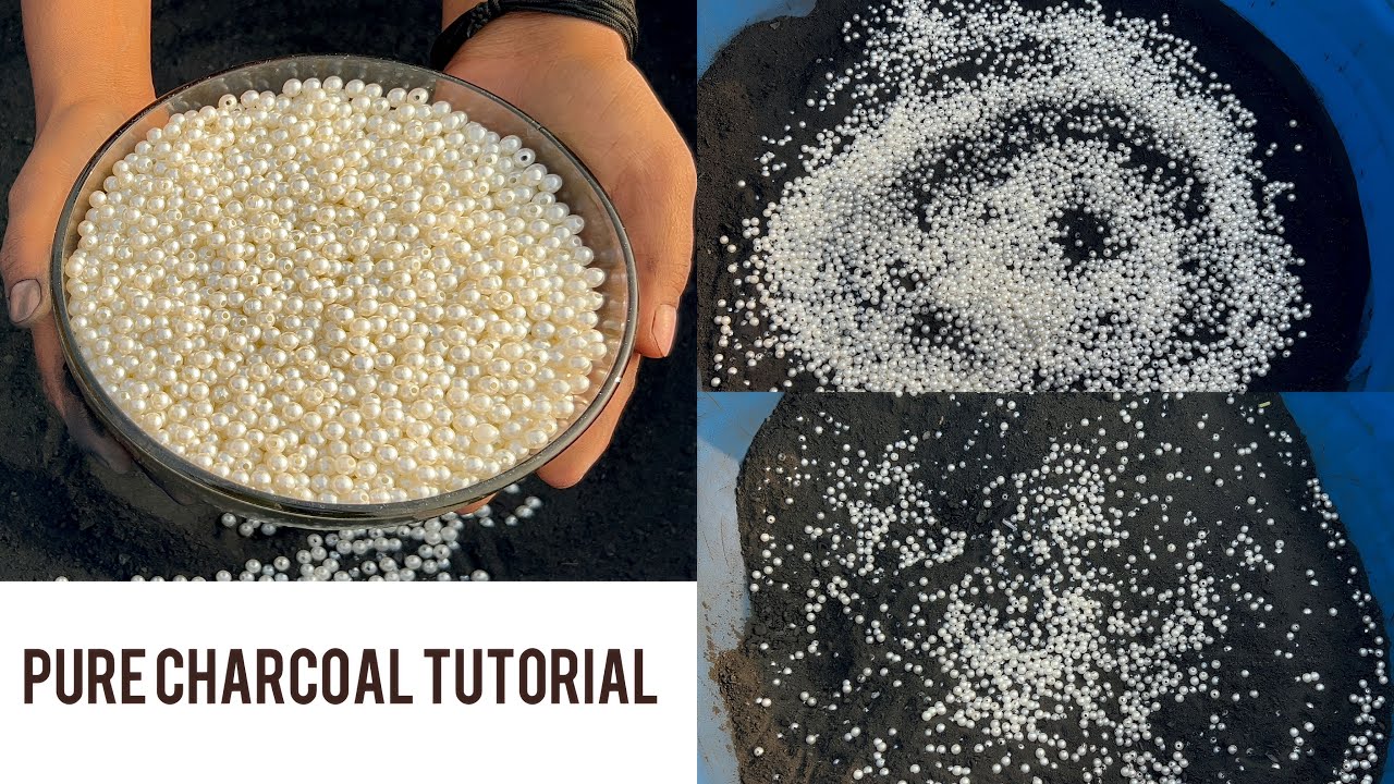 Pure charcoal full tutorial i have also added pearls to make it look beautiful