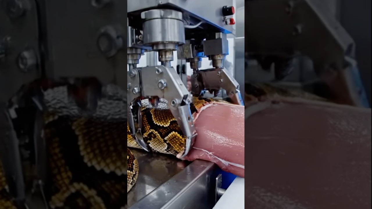 Does Python Meat Taste Like Chicken? 🐍🥩 #Shorts #TitanFactory #ExoticFood