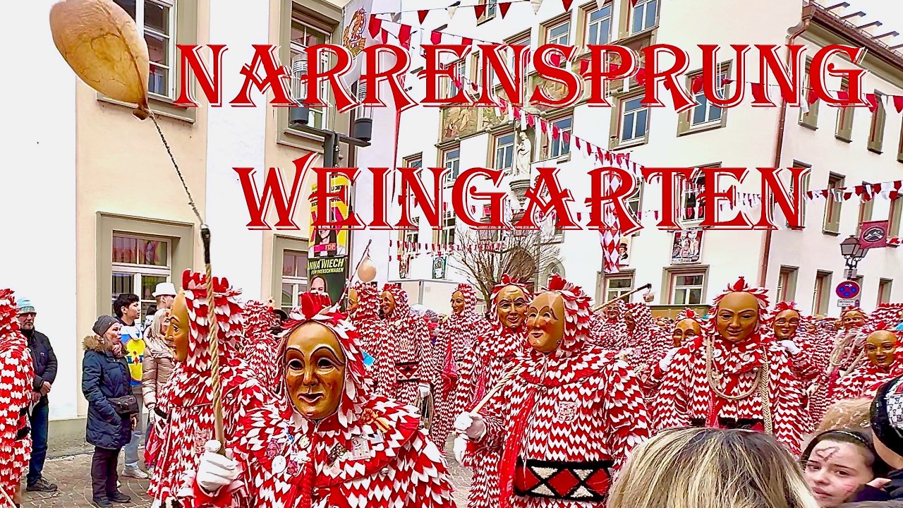 Carnival parade in Weingarten, Germany, February 15, 2026