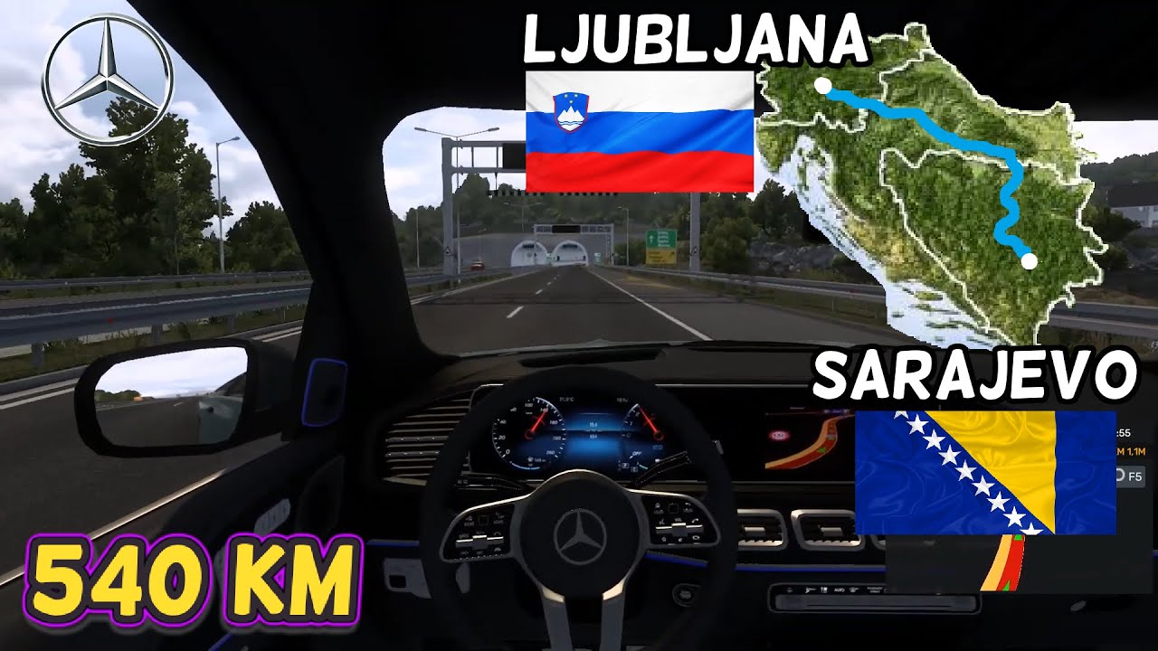 ETS2 Road Trip: Sarajevo to Ljubljana (🇧🇦Bosnia to Slovenia🇸🇮) | Euro Truck Simulator 2 Gameplay