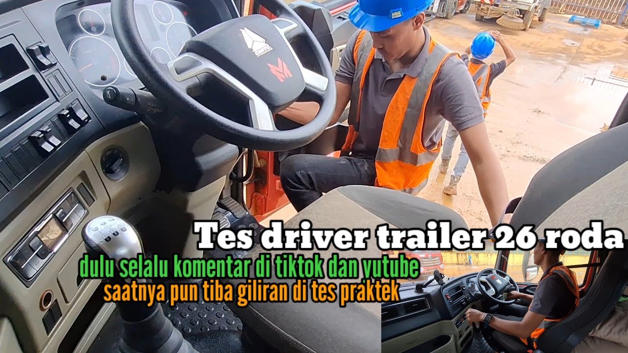 ⛔️Tes driver trailer 26 roda asal pontianak,selalu koment di akun saatnya sekarang di tes