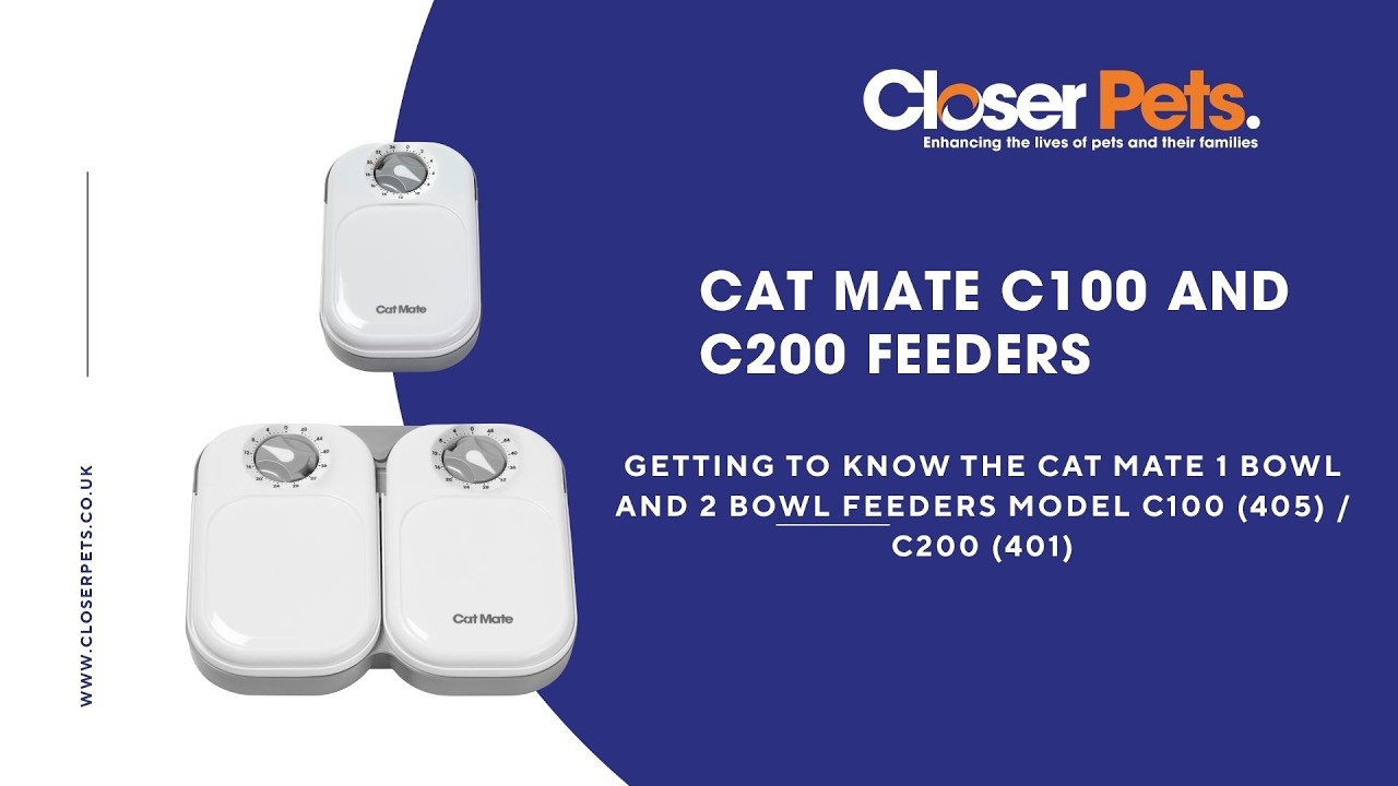 Closer Pets &ndash; Getting to know the Cat Mate 1 + 2 Bowl Feeders - Model C200 (401) / C100 (405)