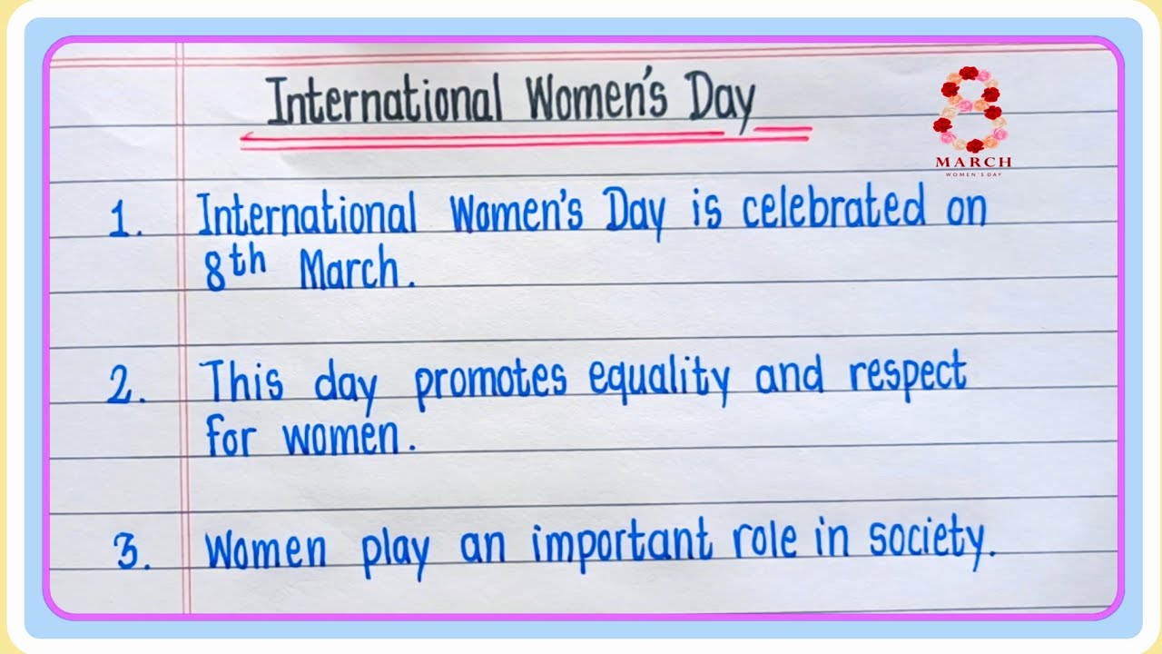 10 Lines On Women's Day | Essay On International Women's Day In English | Women's Day Essay