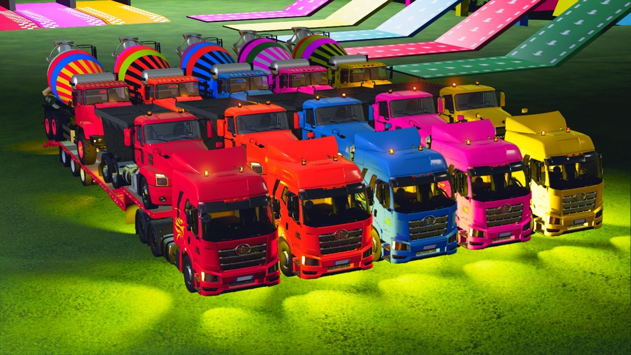 Transporting HUGE Mixer Trucks with Powerful MAN Trucks!  Farming Simulator 22 #15
