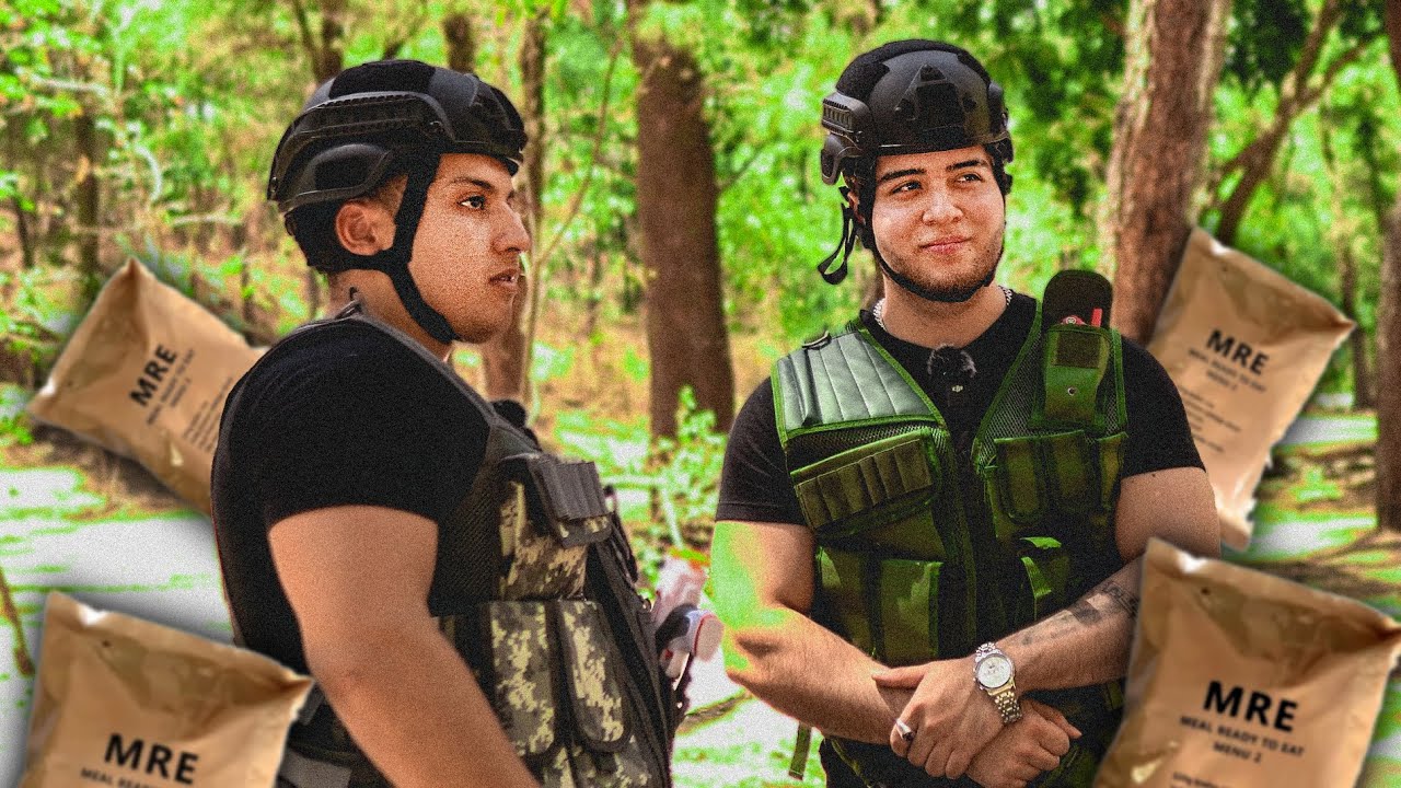 probando comida militar en un bosque muy real neta que si