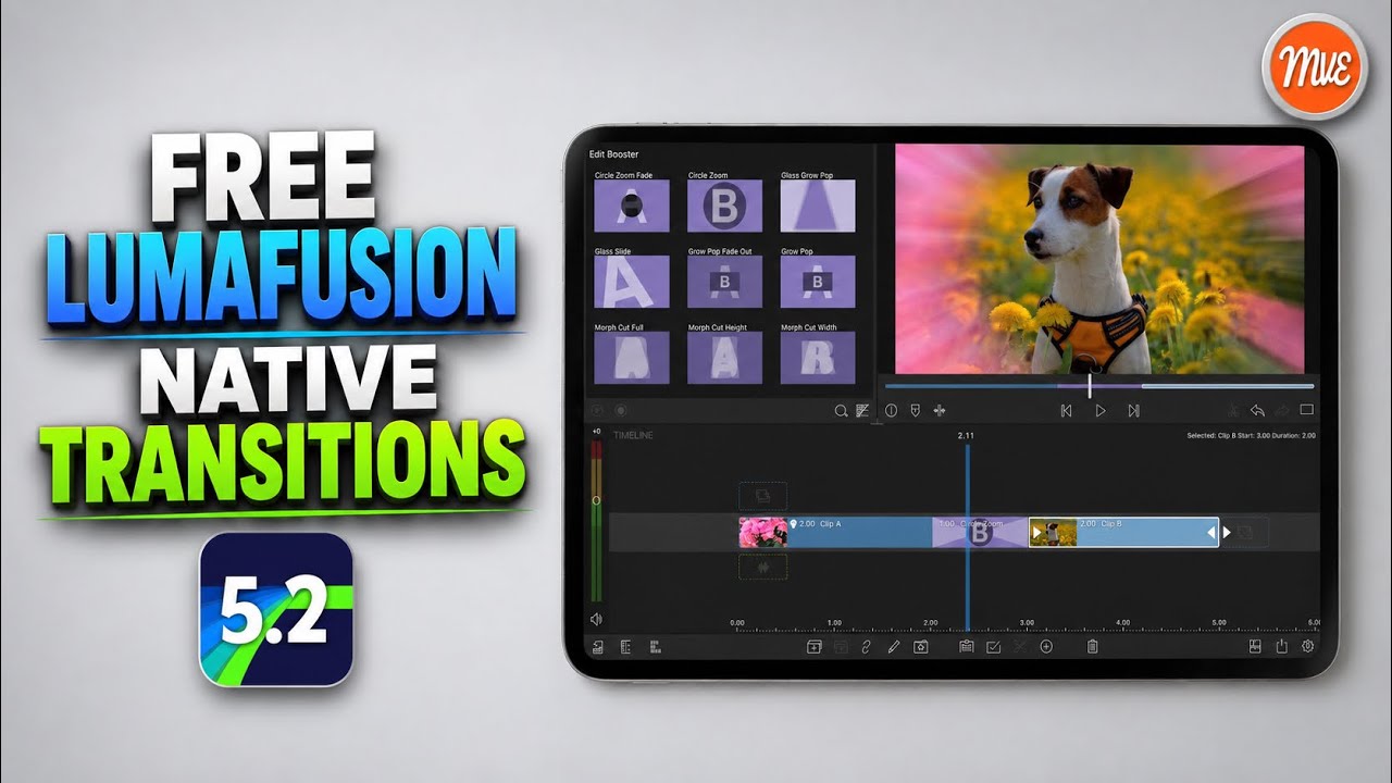 Бесплатный набор переходов LumaFusion Native Transitions Pack, Edit Booster от mnntve — подробный...