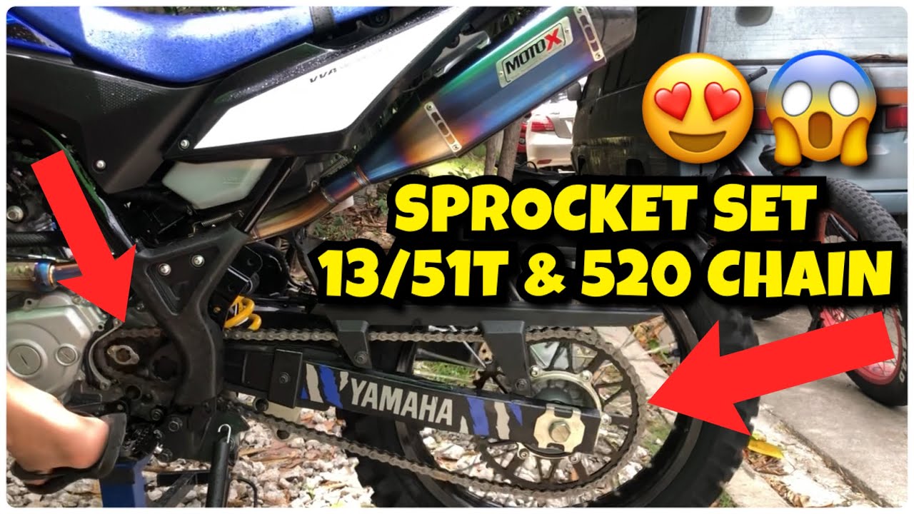 INSTALLING 13/51T SPROCKETS & 520 CHAIN ON MY YAMAHA WR 155 R