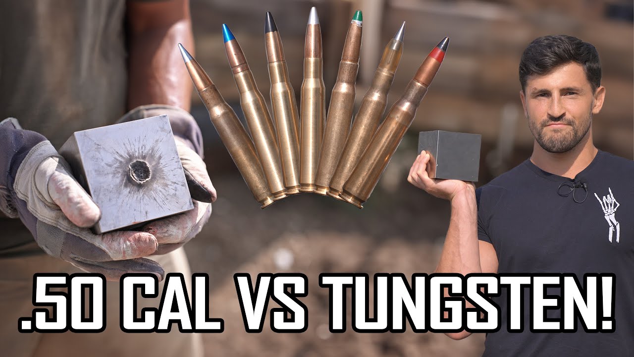 STRONGEST .50 Cal Rounds vs Tungsten Cube! ft. @HoustonJones