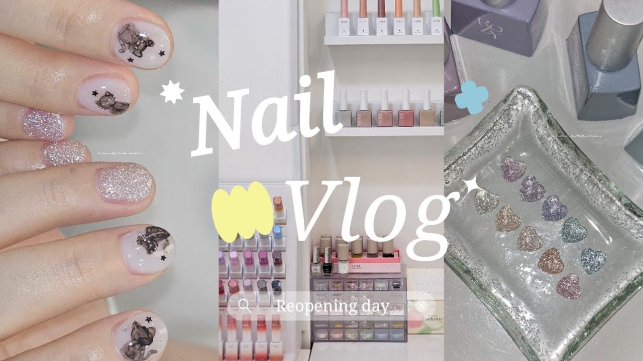 Nail Vlog 네일샵오픈브이로그 | 네일샵브이로그/재오픈준비/택배언박싱/네일박람회/파보리팝업