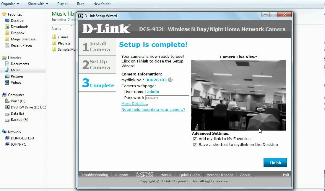 D-Link DCS-932L IP Camera Full registration Guides