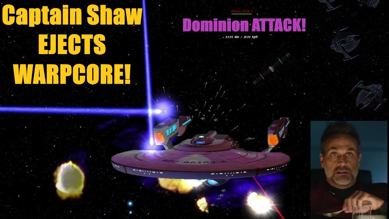 USS Titan-A ESCAPES From DOMINION - Star Trek Ship Battles - Bridge Commander
