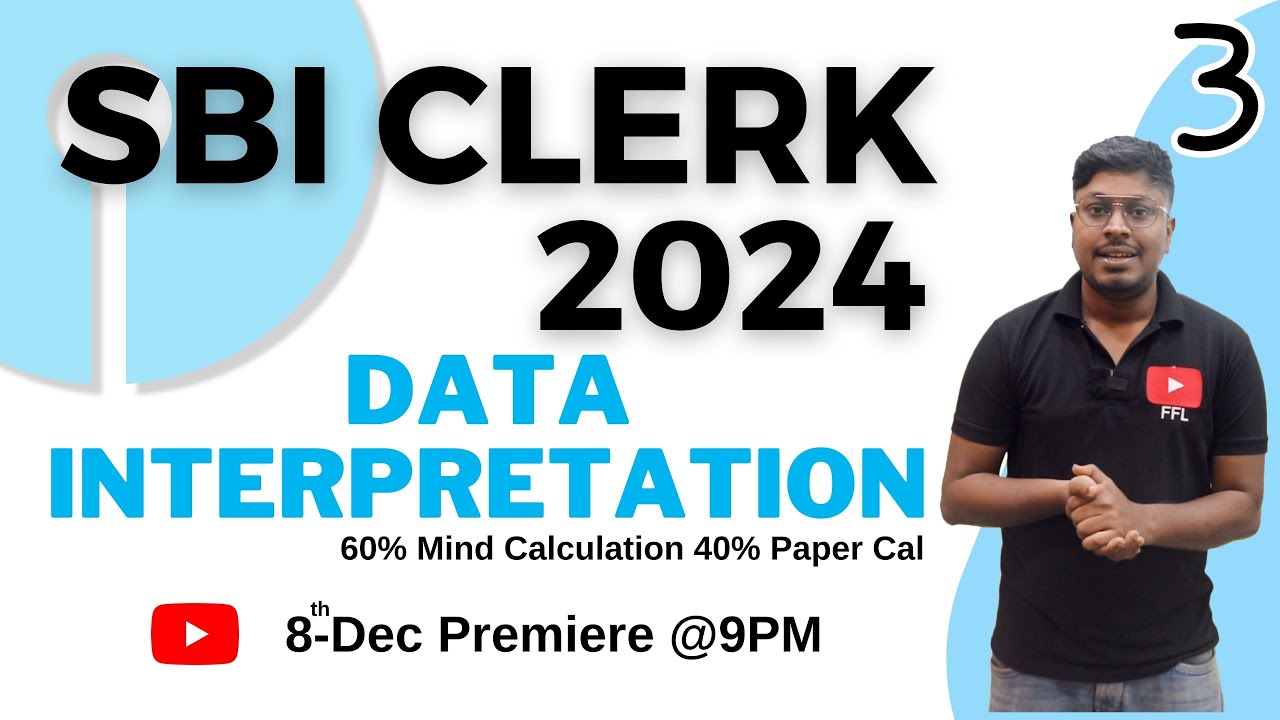 SBI CLERK 2024 EXAM || Data Interpretation(60% Mind calculation 40% Paper and Pen)