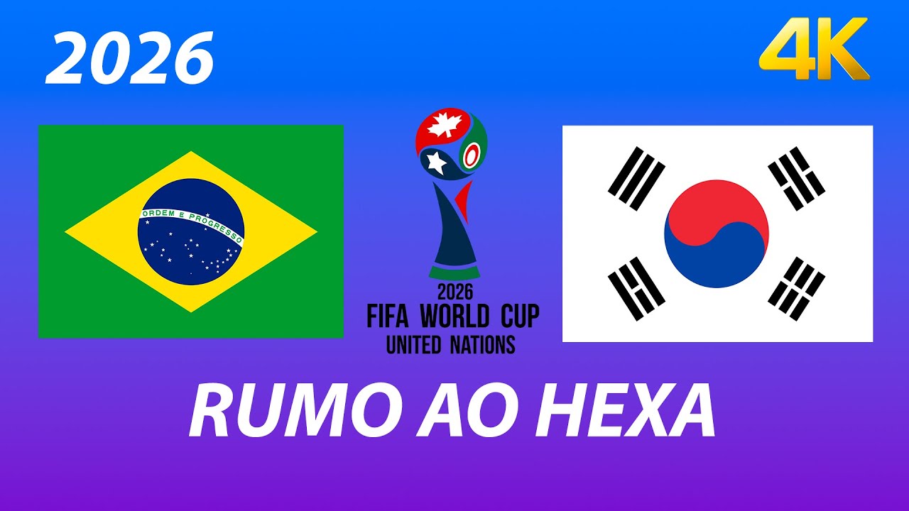 Brasil x Coreia do Sul | RUMO AO HEXA 2026 | PS5 4K ⚽