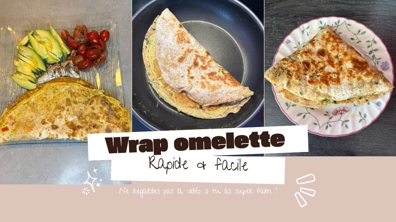 Recette Facile : Wrap Omelette Garni (Prêt en 5 Minutes) 🌯🍳