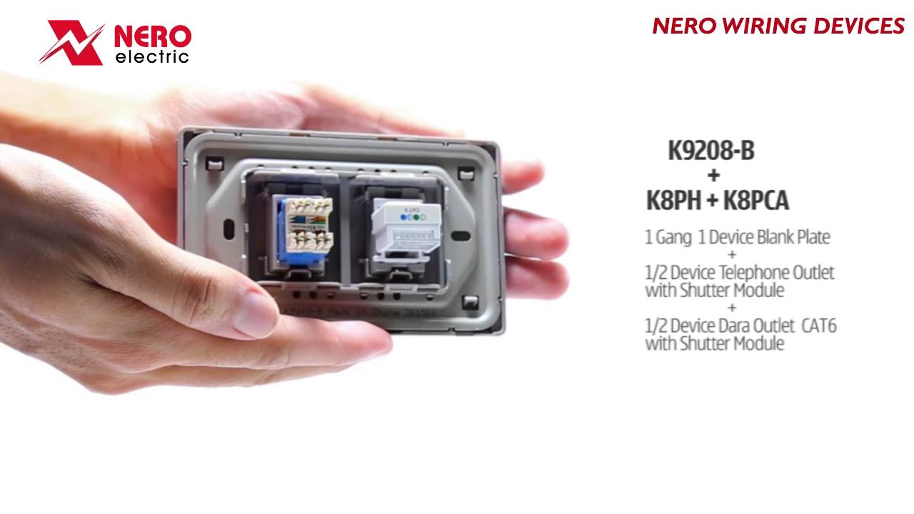 NERO WIRING DEVICES CRYSTAL K9208-B + K8PH + K8PCA