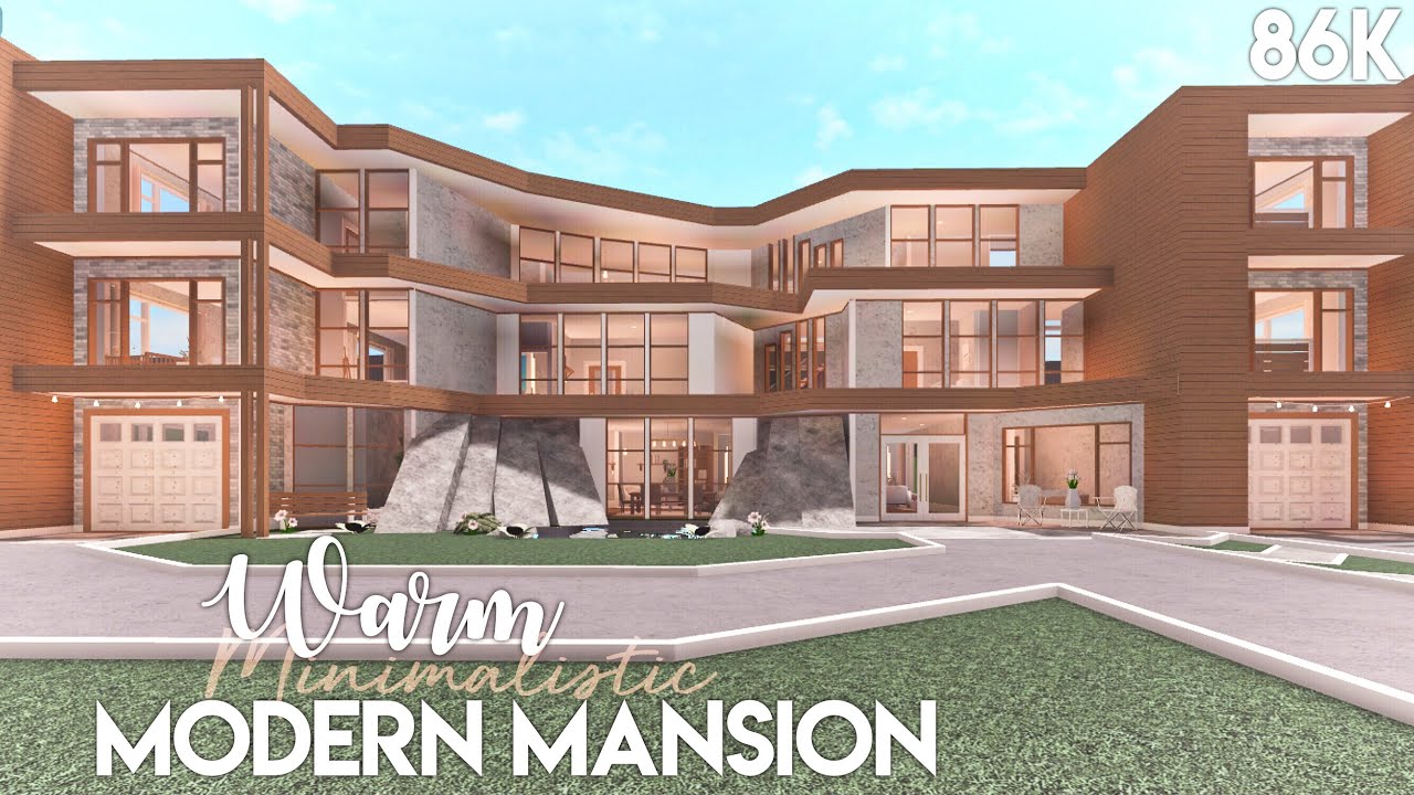 Warm Modern Mansion | Bloxburg Build