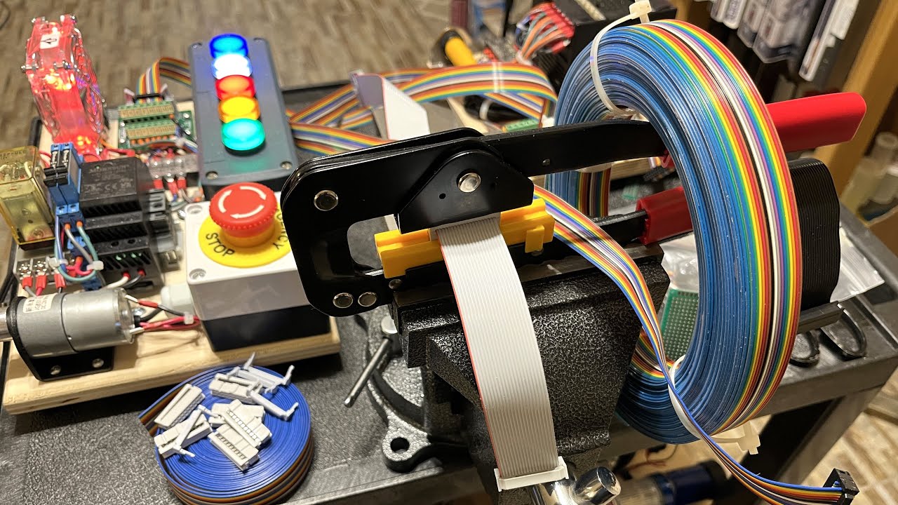 DIY – Make your own flat cable in minutes. Crimp IDC connectors easily