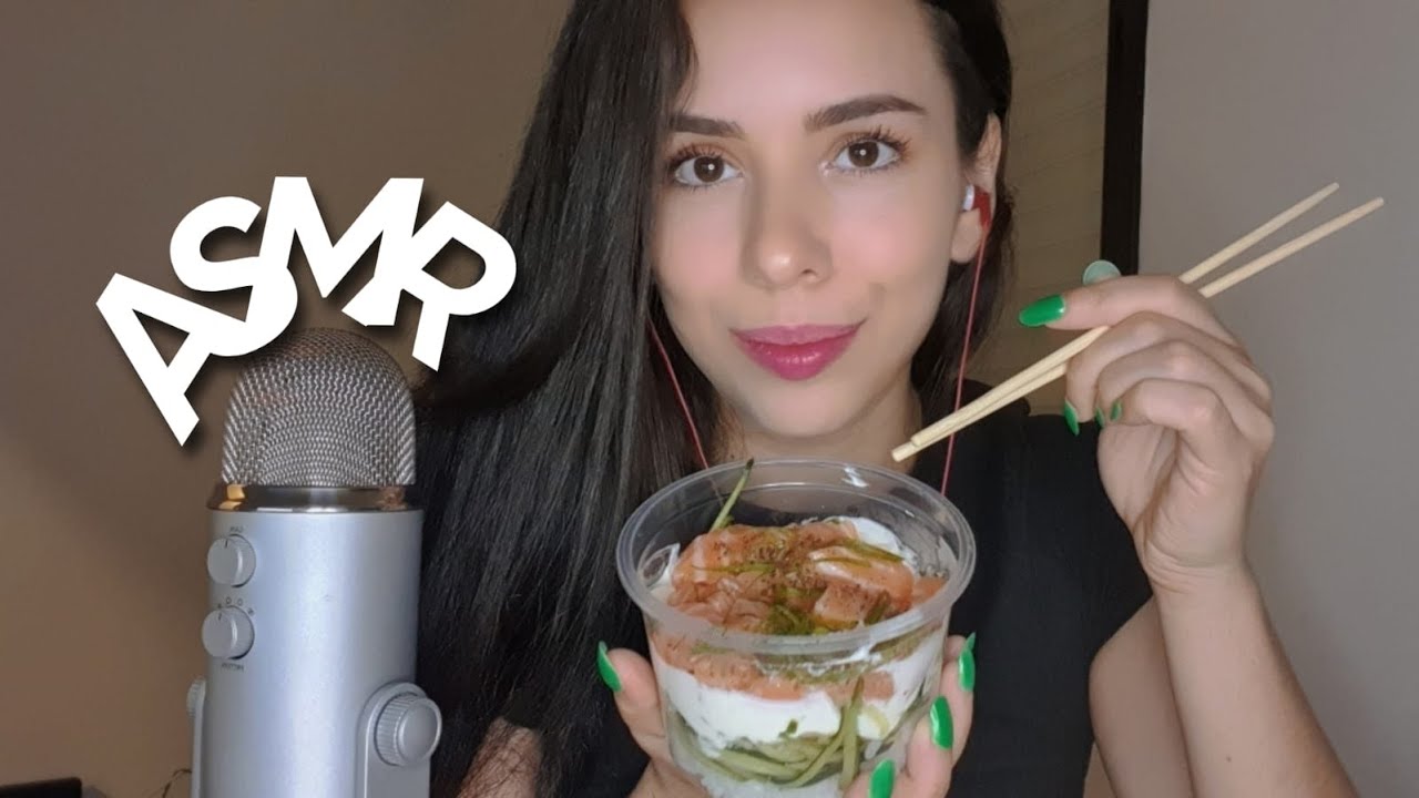 ASMR COMENDO TEMAKI & POKE (MUKBANG PTBR)