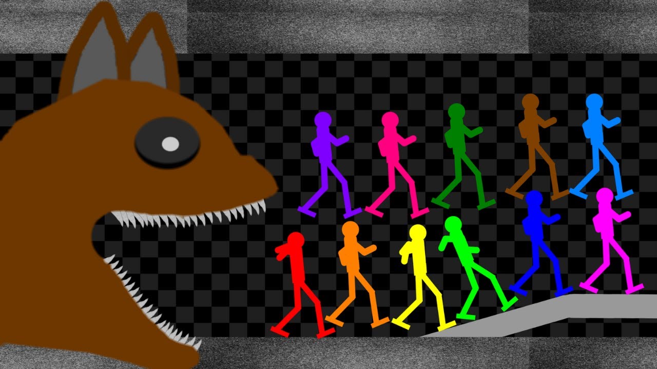 Survival Stickman Race: Run From Monster Rabbit