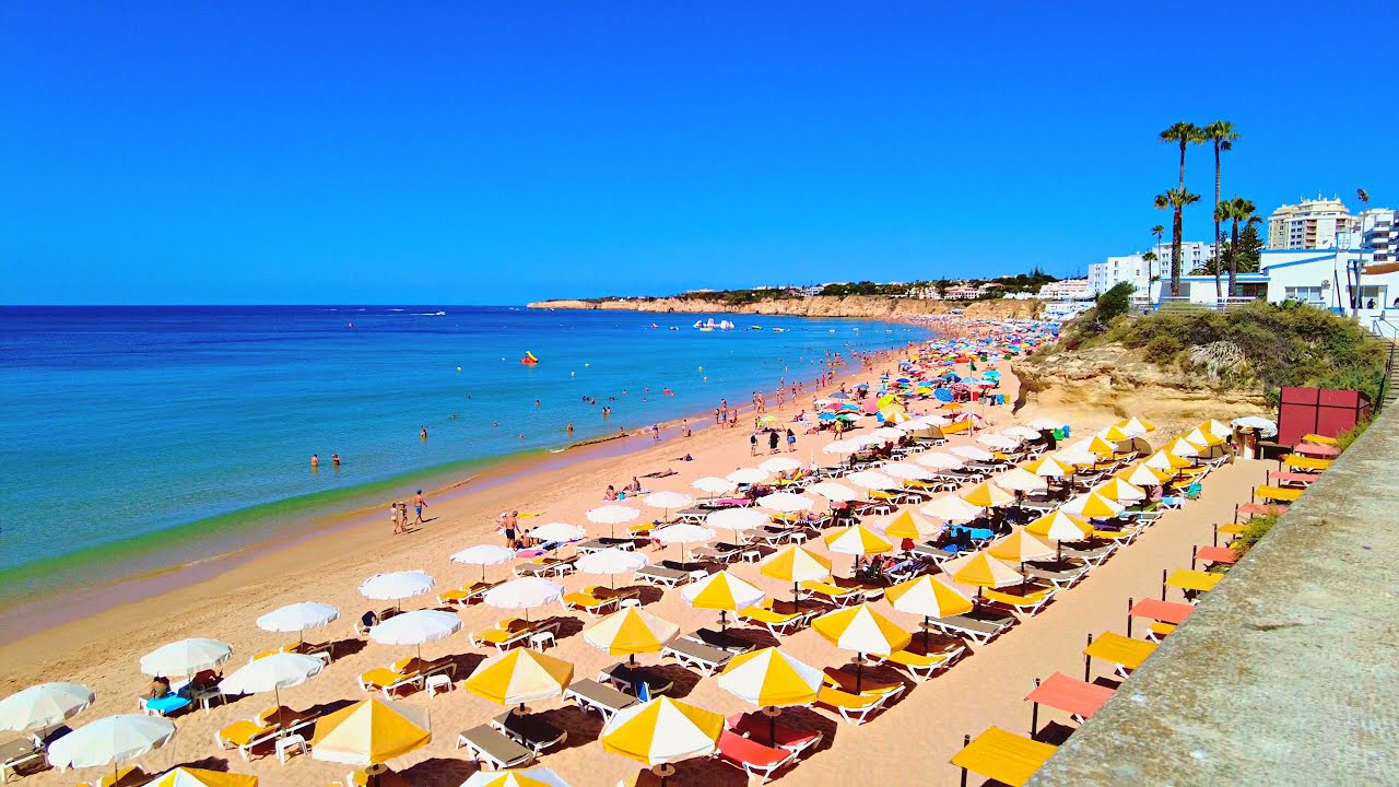🇵🇹 Armacao de Pera in high season: Walking Tour Algarve 4K July 2023