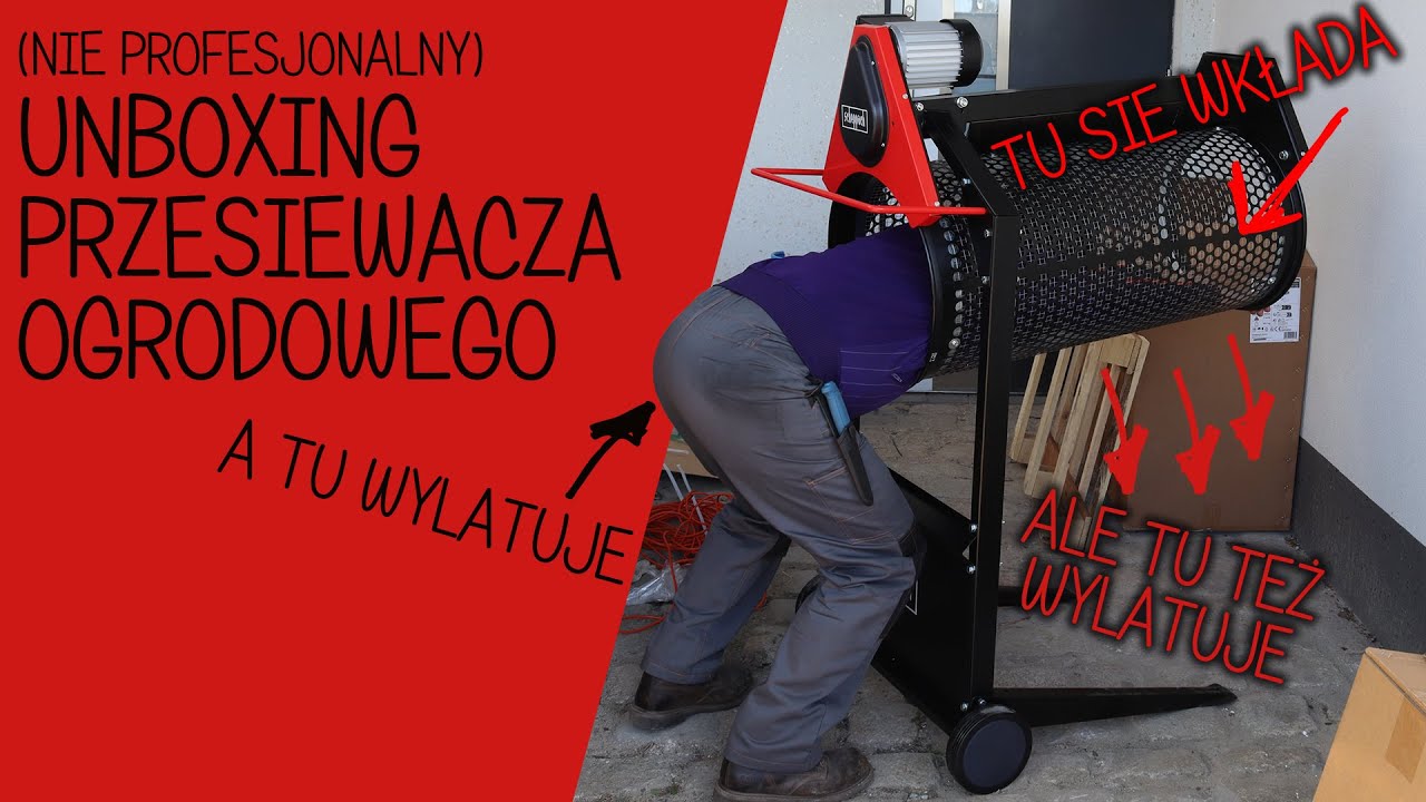 Unboxing i montaż przesiewacza ogrodowego do ziemi kompostu Scheppach RS400 360W