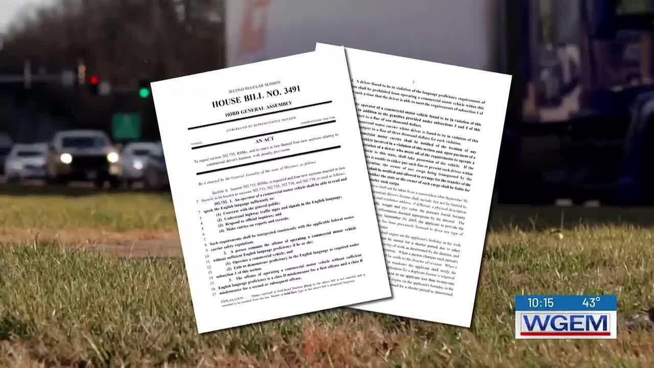 Missouri lawmakers consider English proficiency bill for commercial drivers after wrong-way truck...