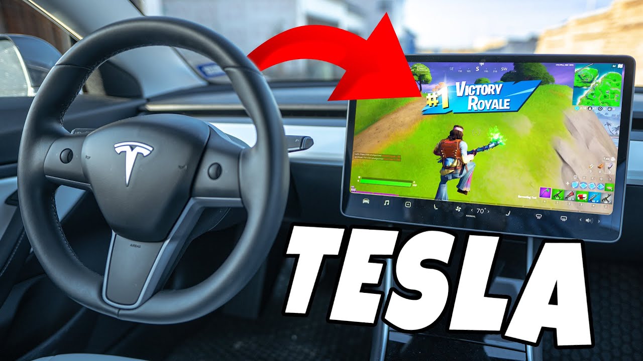 So I played Fortnite with a Tesla...