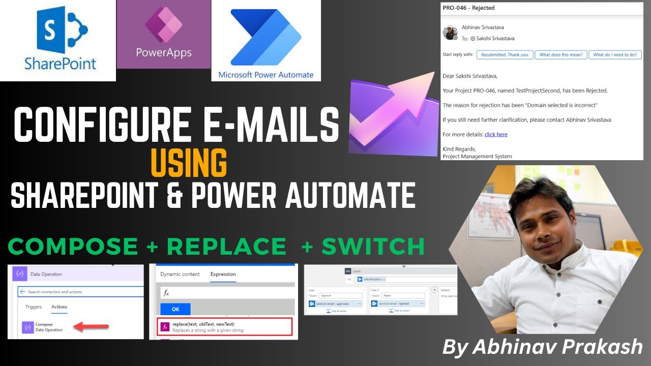 Configure Emails Using SharePoint and Power Automate | Abhinav Prakash